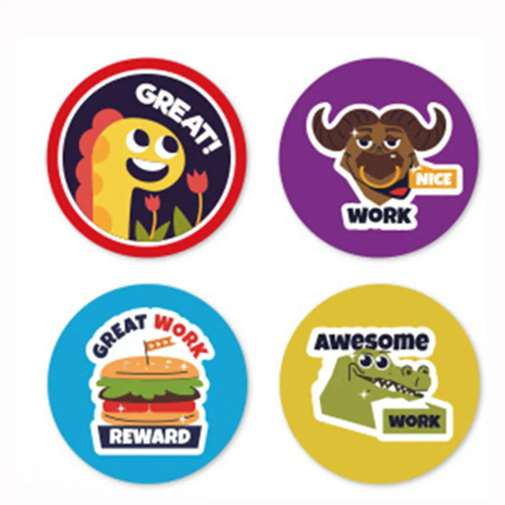 100-500Pcs Reward Stickers Cute animals Motivational Stickers for Kids toys School Reward Students Teachers Stationery Labels (ONLINE ORDER ONLY)