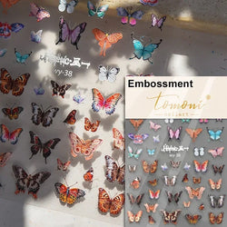 Dreamy Chic Butterfly Flower Bowknot Square Rhinestone Crystal 5D Self Adhesive Nail Art Stickers Fantasy Shiny Manicure Decals (ONLINE ORDER ONLY)