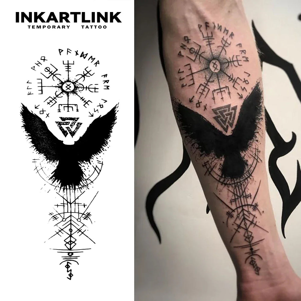 Evil Symbol Semi-Permanent Waterproof Tattoo Sticker, Lasts 15 Days (ONLINE ORDER ONLY)