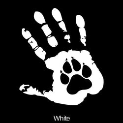 A Fun Handprint and Dog Paw Print Decal! Car Personality Funny Car Stickers, Trunk Cover Car Stickers, (ONLINE ORDER ONLY)