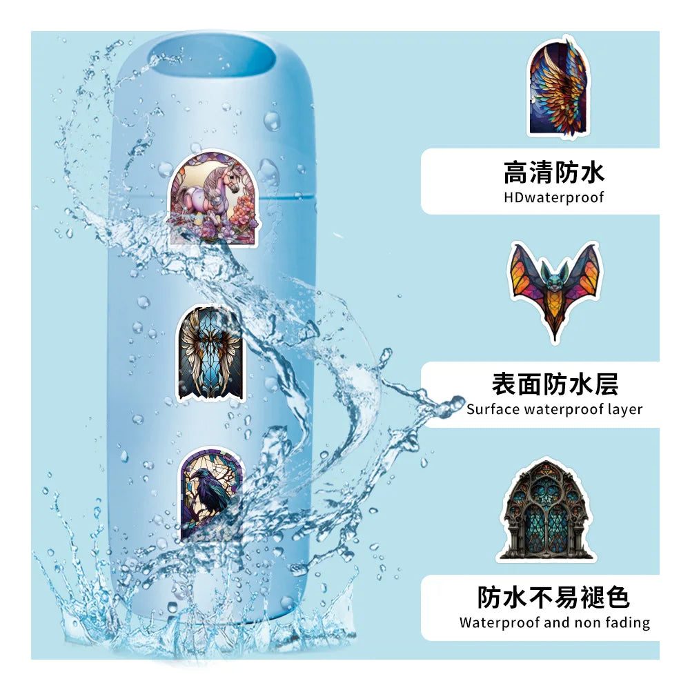 10/30/50PCS Cartoon Art Graffiti Colorful Skull Stickers Toys PVC Waterproof DIY Phone Helmet Skateboard Fridge Bike Decals Gift (ONLINE ORDER ONLY)
