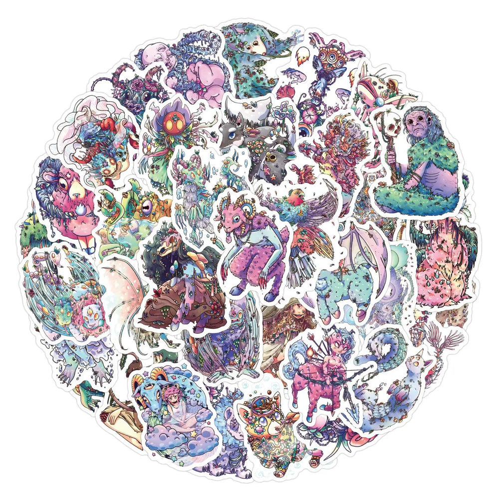 10/30/50PCS Funny Monster Stickers Cool Graffiti Decals For Notebook Phone Skateboard Laptop Fridge Car Sticker Waterproof Toys (ONLINE ORDER ONLY)