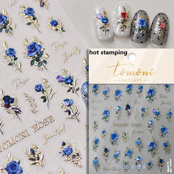 Red Azalea Rose Peony Crane Warbler Bird Fish Lily Chicken Rabbit Lobster Flower Retro Chinese Nail Art Sticker Decoration Decal (Online Order Only)