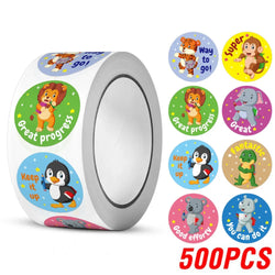 100-500pcs New Reward Sticker Teacher Child Classic Cute Decor Sticker For School Class Kids Student 1 Inch Round Stickers (ONLINE ORDER ONLY)