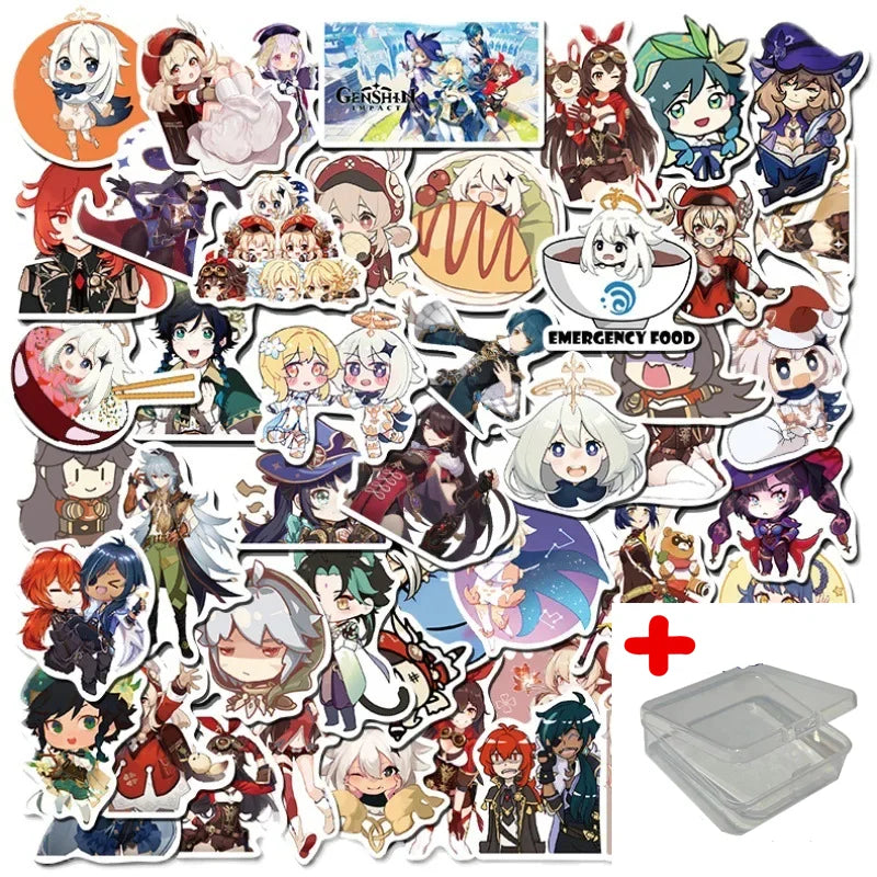 50pcs Game Character Graffiti Stickers for Wall & Desktop Decoration with Storage Box (Online Order Only)