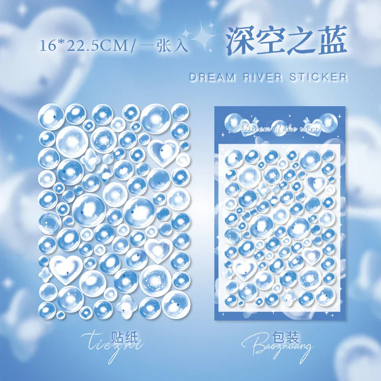 1PCS Kawaii Laser Bubbles Decorative Stickers Diary Idol Photocards DIY Craft Stickers Scrapbooking Stickers Confetti Sticker (Online Order Only)