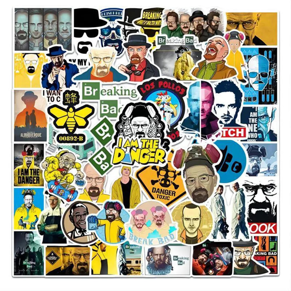 10/30/50pcs Breaking Bad TV Show Sticker Packs (Online Order Only)