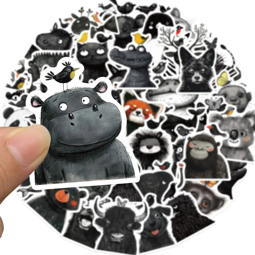 Cartoon Animal Stickers 10/30/50PCS for Luggage Laptop Phone Guitar Car Bike Skateboard (ONLINE ORDER ONLY)