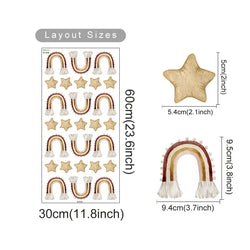 Boho Rainbow Stars Wall Sticker for Nursery Decor (ONLINE ORDER ONLY)