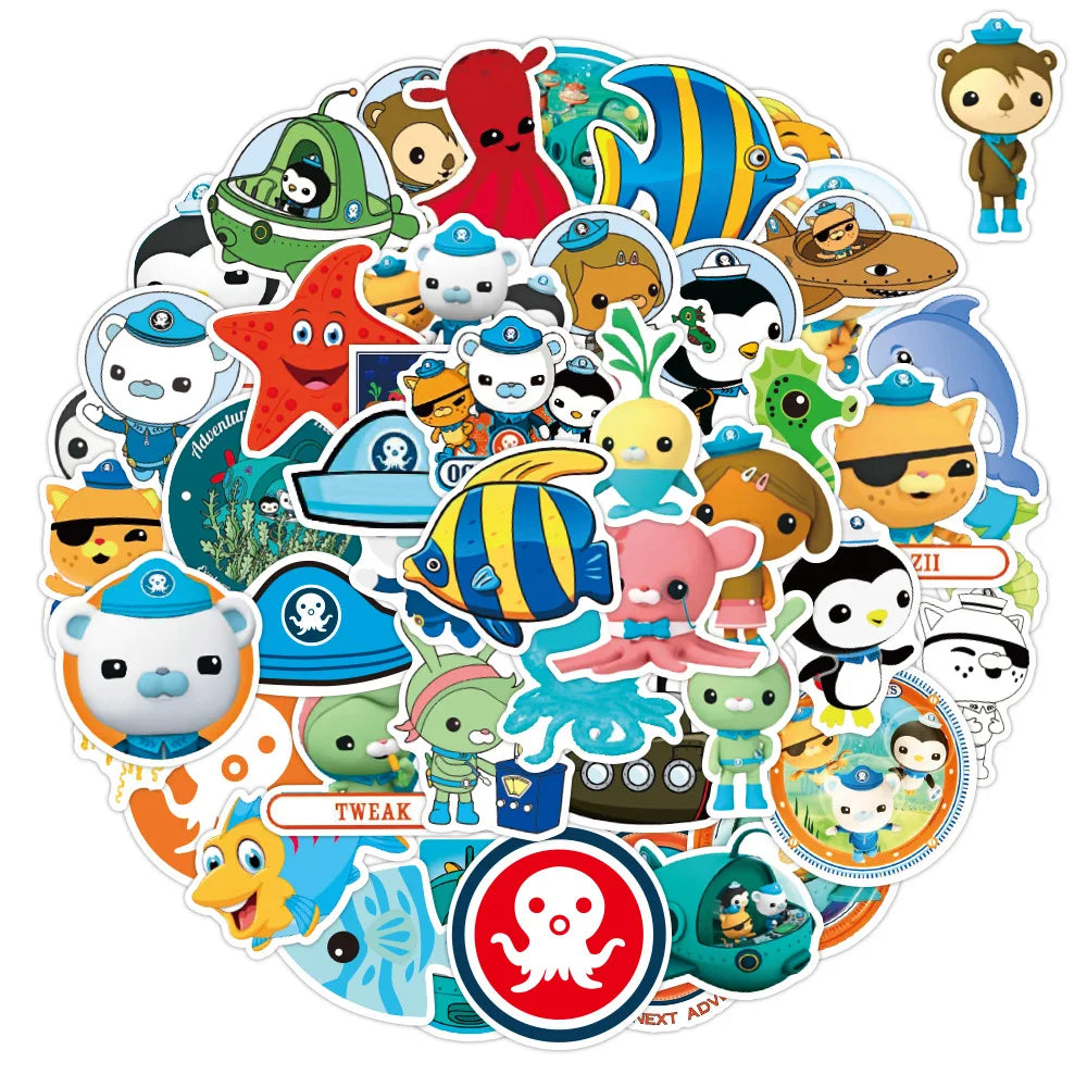 Octonauts Stickers 10/30/50PCS Cartoon Decals for Scrapbook, Luggage, Laptop, Bike, Kids Toys (Online Order Only)