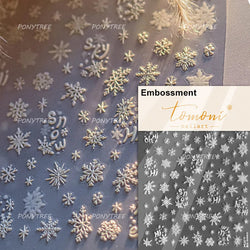 Shiny Pink Silver Hot Stamping Snow Adhesive Nail Art Sticker Snowflake Rhinestone Manicure Decal Nail Supplies for Professional (Online Order Only)