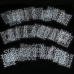 30 Sheet 3D Flower Nail Stickers Decals 6.5*5cm Transparent White Floral Leaf Butterflies Heart Nail Art Adhesive Strip Supplies (ONLINE ORDER ONLY)