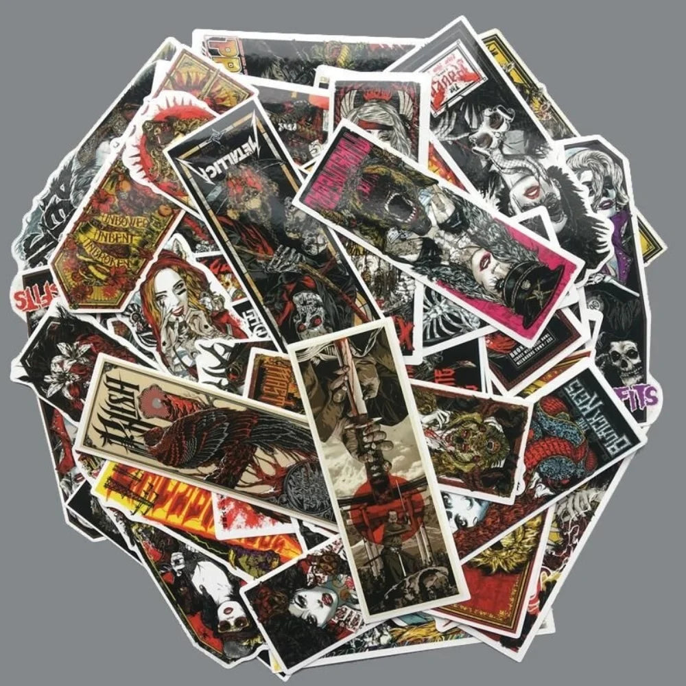 50Pcs Gothic Retro Stationery Stickers for DIY Scrapbooking (Online Order Only)
