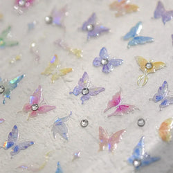 Dreamy Moon Star Cloud Butterfly Starrylight Rhinestone 5D Soft Embossed Relief Nail Art Sticker 3D Decal Decoration Manicure (ONLINE ORDER ONLY)