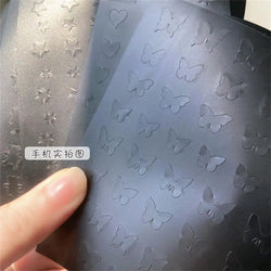 1PC Hollow Airbrush Design Nail Art Hollow Stencils Sticker Love Star Snowflake Butterfly Butterfly French Decal Slider Decors * (Online Order Only)