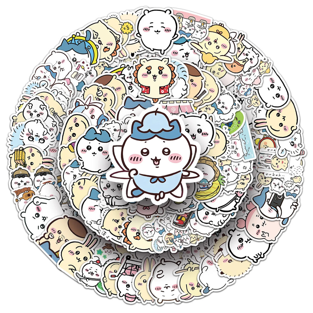 10/30/50/101PCS Chiikawa Stickers Cute Cartoon Sticker DIY Luggage Laptop Phone Guitar Car Bike Skateboard Toy Graffiti Decals (ONLINE ORDER ONLY)