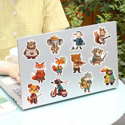 50/100pcs Cute Cartoon Fairy Tale Animals Stickers Decals For Laptop Water Bottle Luggage Notebook Vinyl Waterproof Graffiti (ONLINE ORDER ONLY)