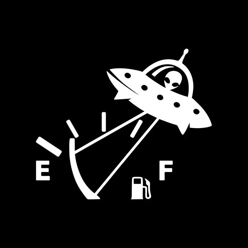 Alien Airship Fuel Tank Cap Sticker for Car Fuel Tank Cap Door Decoration Exterior Accessories Outdoor Stickers PVC Vinyl Decals (ONLINE ORDER ONLY)