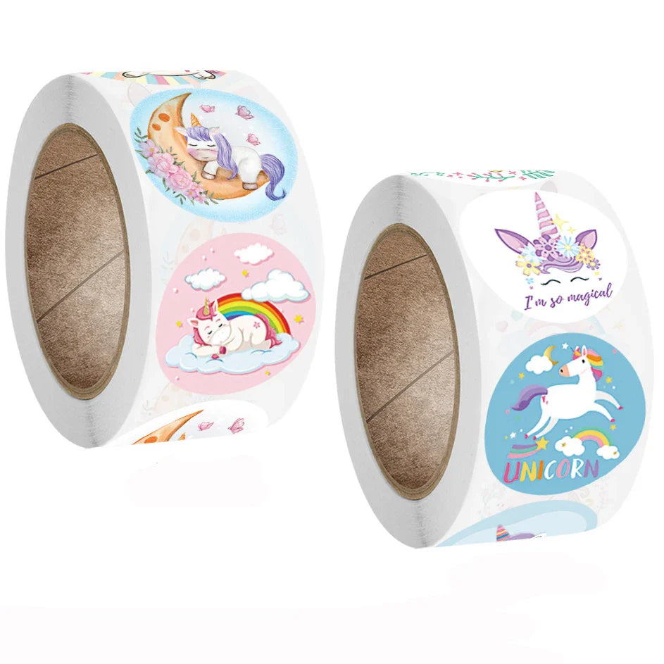 100-500pcs Cute Kids Cartoon Animals Labels Stickers for Gift Package Card Birthday Party Wrapping Children Stationery stickers (Online Order Only)