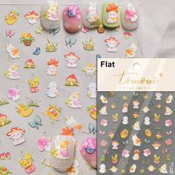 Bowknot Bear Cake Chocolates Food Star Cherry Apple Cook Love Heart Adhesive Nail Art Sticker Rhinestone Reliefs Manicure Decal (ONLINE ORDER ONLY)