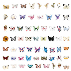 10/30/50PCS Cute Butterfly Stickers For Phone Laptop Notebook Skateboard Bike Guitar Stationery Cartoon Decal DIY Waterproof Toy (Online Order Only)