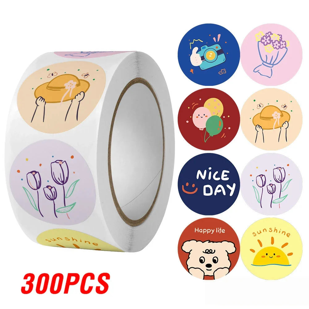 100-500pcs Reward Stickers for Kids Children Personalized Small Business Gift Decor Stickers Stationery Stickers Sealing Label (ONLINE ORDER ONLY)
