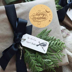 Rose Gold Merry Christmas Stickers Scrapbook 1inch 100-500pcs Sealing Label Stickers For Party DIY Packaging Stationery Stickers (ONLINE ORDER ONLY)