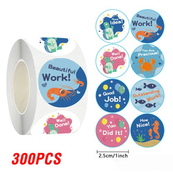 100-500pcs Children's Reward Stickers Cartoon Dinosaur Animal Stickers for Teachers To Encourage Students Reward Stickers 1 Inch (ONLINE ORDER ONLY)