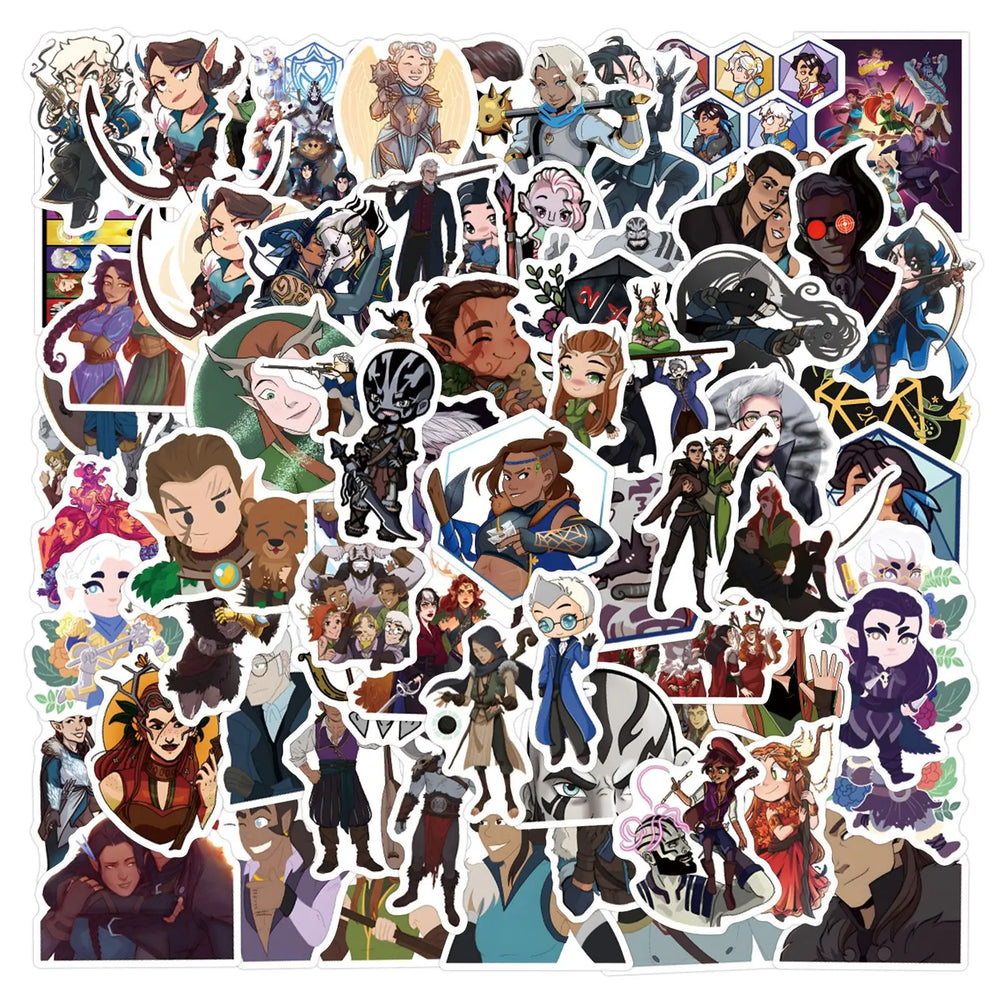 Vox Machina Cartoon Stickers 10/30/50/110PCS Animation Decals for Laptop, Phone, Guitar, Bike (ONLINE ORDER ONLY)
