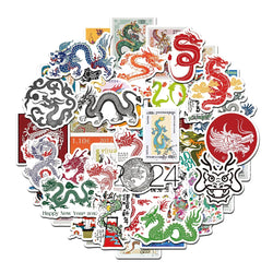Dragon Cartoon Stickers for Suitcase, Skateboard, Laptop, Luggage, Fridge, Phone, Car - 10/30/53 Pcs (ONLINE ORDER ONLY)