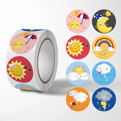 500pcs/roll Cute Cartoon Sealing Stickers Thank you Sticker Envelope Gift Decor Labels Children Stationery Stickers 1 Inch (ONLINE ORDER ONLY)