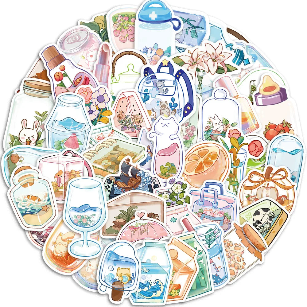 10/30/50pcs Cute Animal Stickers for Skateboard, Fridge, Phone, Car, Kids Gift (Online Order Only)