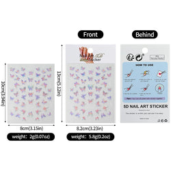 1pcs Pink Christmas Nail Stickers Shiny Shell Light Nail Art Parts Stickers Cute Snowflakes Star Wreath Nail Decorations Decals* (ONLINE ORDER ONLY)