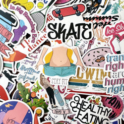 Stay Fit Weight Loss Fitness Stickers 10/50Pcs for Phone, Laptop, Water Bottle (ONLINE ORDER ONLY)