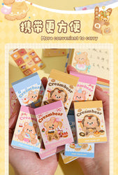 50piece/book Retro Cute Cream Bear Sticker for Phone Camera Journal Postcard DIY Kawaii Decoration Sticker Gift (ONLINE ORDER ONLY)