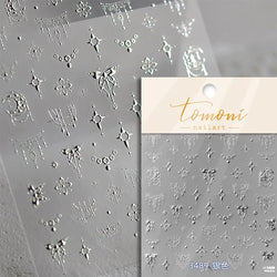 Dreamy Moon Star Cloud Butterfly Starrylight Rhinestone 5D Soft Embossed Relief Nail Art Sticker 3D Decal Decoration Manicure (ONLINE ORDER ONLY)