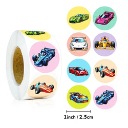 500PCS Cartoon Speed Car Sticky Paper Sticker Labels Thank You Sticker Sealing Stationery Supplies DIY Decoration Scrapbooking (ONLINE ORDER ONLY)