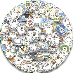 100PCS Cute Simple Duck Sticker For Aesthetic Children's Stationery School Supplies Decoration Scrapbooking for Kids (ONLINE ORDER ONLY)