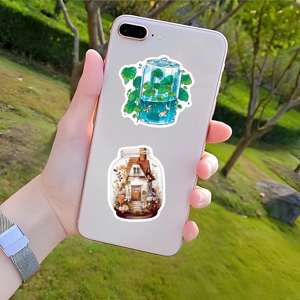 10/30/50PCS Ins Style Bottle World Stickers Cartoon Animal Cute Decals DIY Notebook Luggage Skateboard Car Graffiti Toy For Kids (ONLINE ORDER ONLY)