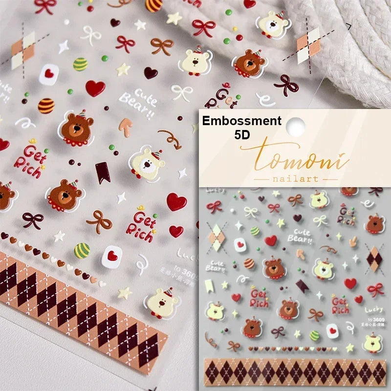 Shiny Colorful Color Block Fragment Square Fragment Grid Rhombus 3D Self Adhesive Nail Art Stickers Rhinestone Manicure Decals (Online Order Only)
