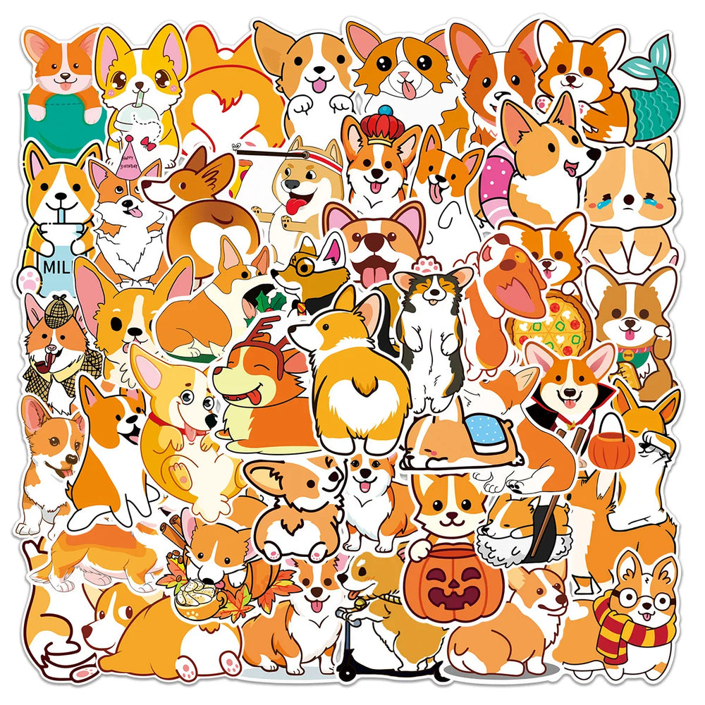 Corgi Dog Meme Stickers Pack for DIY Scrapbooking, Laptop, Luggage, Water Bottle (ONLINE ORDER ONLY)