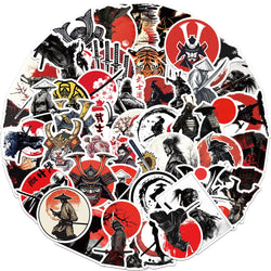 Vintage Jianghu Bushido Stickers Waterproof Decal Pack for Laptop, Motorcycle, Luggage, Snowboard, Car (Online Order Only)