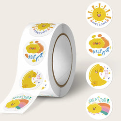 500pcs/roll Cute Cartoon Sealing Stickers Thank you Sticker Envelope Gift Decor Labels Children Stationery Stickers 1 Inch (ONLINE ORDER ONLY)