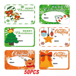 50-250Pcs Christmas Snowman Adhesive Labels Stickers Decoration Paper Scrapbooking Seal Thank You Sticker Stationery Supplies (ONLINE ORDER ONLY)