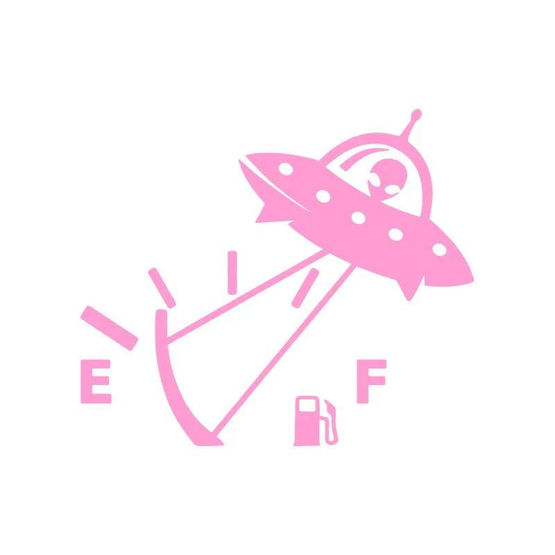 Alien Airship Fuel Tank Cap Sticker for Car Fuel Tank Cap Door Decoration Exterior Accessories Outdoor Stickers PVC Vinyl Decals (ONLINE ORDER ONLY)