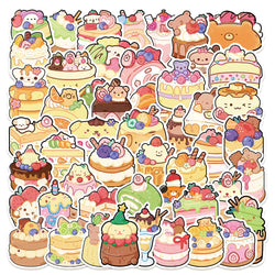 Cartoon Animal Cake Stickers - 10/30/50pcs for Laptop, Fridge, Phone, Kids Party Gift (Online Order Only)