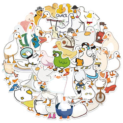 50PCS Mixed Cartoon Cute Duck Stickers Animals DIY Helmet Skateboard Laptop Motorcycle Graffiti Sticker Decals Kids Toy (ONLINE ORDER ONLY)