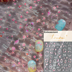 Ocean Elements Starry Sea Shoal of Fish School Water Bubbles Water Bubbles Adhesive Nail Art Decoration Sticker Manicure Decals (Online Order Only)