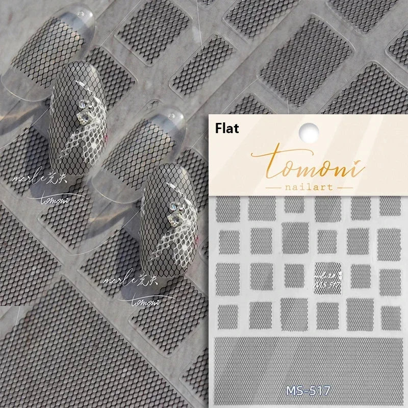 Shiny Colorful Color Block Fragment Square Fragment Grid Rhombus 3D Self Adhesive Nail Art Stickers Rhinestone Manicure Decals (Online Order Only)