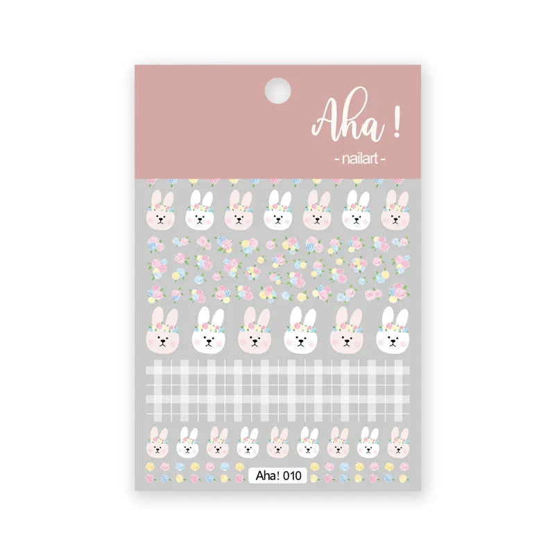 1pc Cute White Cloud Nail Stickers Ultra Thin Nail Art Stickers Self Adhesive Decals Star Moon/Flower/Clouds Kawaii Nail Decals (Online Order Only)